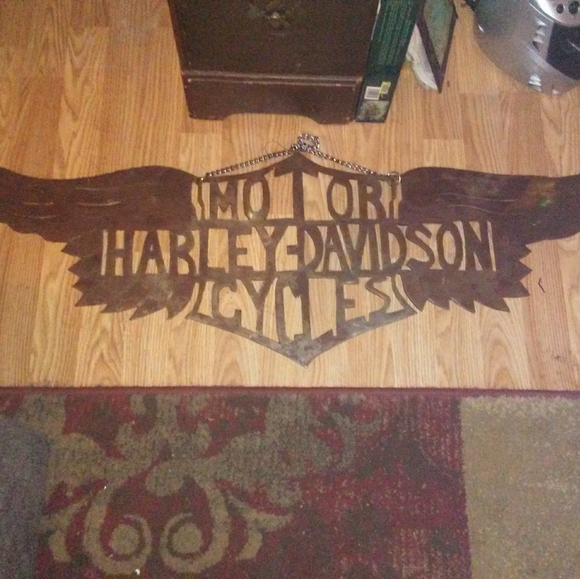 Motor Harley Davidson one-of-a-kind steel sign